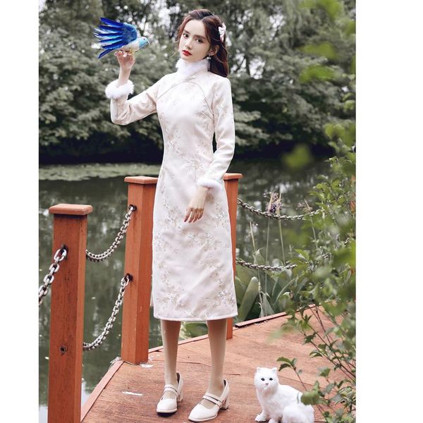 ethnic clothing tang suit improved cheongsam stand collar chinese style qipao female winter clothes young girl sweet thicken warm year dress, Red
ethnic clothing tang suit improved cheongsam stand collar chinese style qipao female winter clothes young girl sweet thicken warm year dress, Red