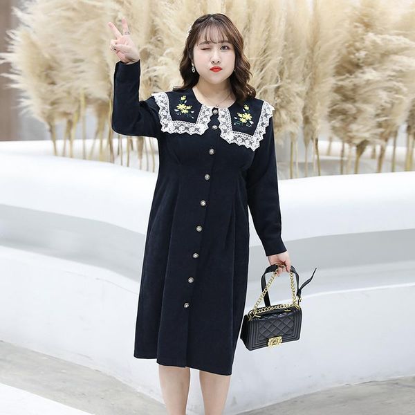 casual dresses women's spring lace embroidered contrasting dress plus size knee sleeveless 100 kg can wear, Black;gray
casual dresses women's spring lace embroidered contrasting dress plus size knee sleeveless 100 kg can wear, Black;gray