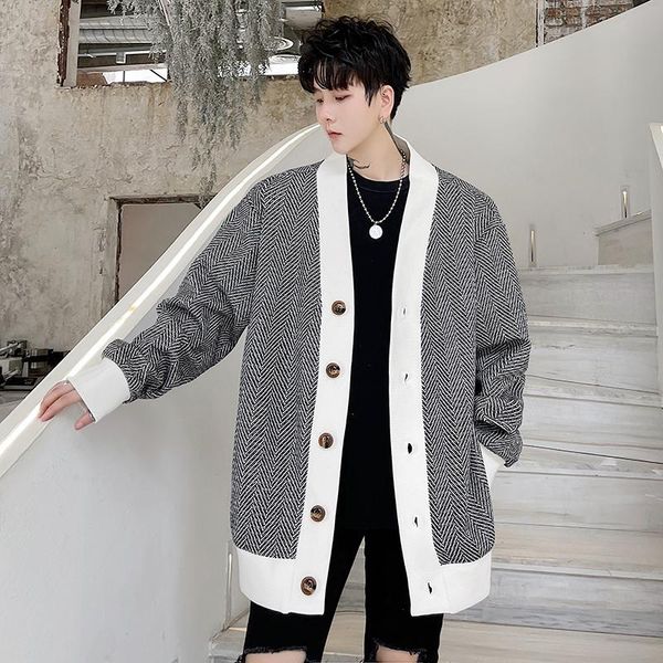 men's hoodies & sweatshirts man women korean lazy style loose casual woolen jacket outerwear men vintage fashion stripe cardigan coat, Black
men's hoodies & sweatshirts man women korean lazy style loose casual woolen jacket outerwear men vintage fashion stripe cardigan coat, Black