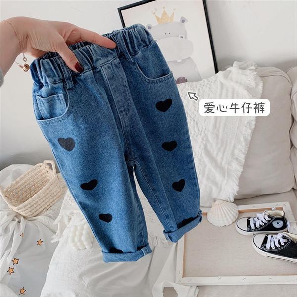 jeans autumn trousers baby girls print heart loose children kids spring clothes novelty denim pants with pocket, Blue
jeans autumn trousers baby girls print heart loose children kids spring clothes novelty denim pants with pocket, Blue