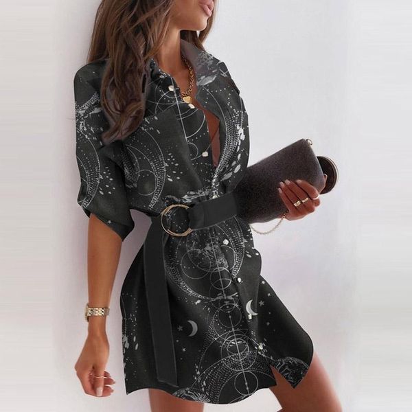 casual dresses turn down collar women elegant solid color mini dress simple slim button sashes summer classic office lady vestido, Black;gray
casual dresses turn down collar women elegant solid color mini dress simple slim button sashes summer classic office lady vestido, Black;gray