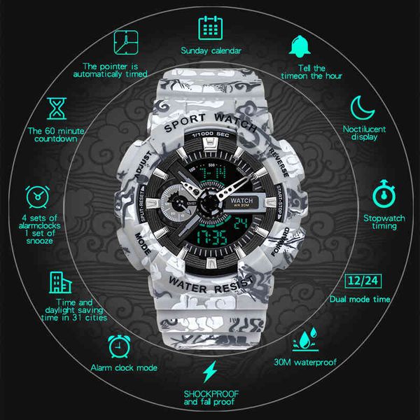 watches sanda electronic led light men's pointer and digital wristwatch luxury count down shockproof watch mens for gift hour, Slivery;brown
watches sanda electronic led light men's pointer and digital wristwatch luxury count down shockproof watch mens for gift hour, Slivery;brown