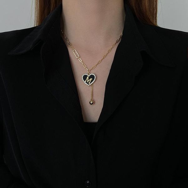 pendant necklaces love letter m necklace for women retro temperament clavicle chain fashion girl heart literary fan simple 2021, Silver
pendant necklaces love letter m necklace for women retro temperament clavicle chain fashion girl heart literary fan simple 2021, Silver