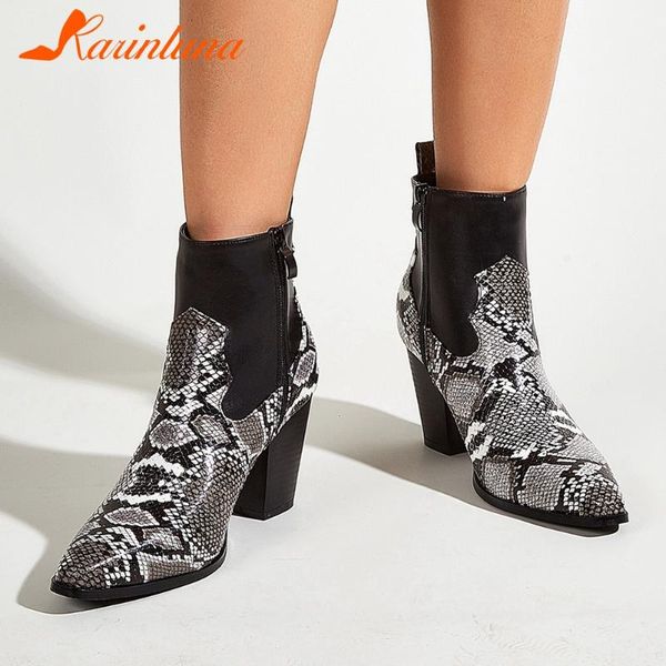 boots karin fashion female shoes mixed color snake patern chunky heels zip ankel stylish woman booties, Black
boots karin fashion female shoes mixed color snake patern chunky heels zip ankel stylish woman booties, Black