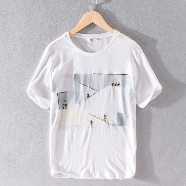 2021 new summer trend linen t-shirt brand comfortable white t shirts for men embroidery round neck tshirt mens chemise camiseta 7gqd, White;black
2021 new summer trend linen t-shirt brand comfortable white t shirts for men embroidery round neck tshirt mens chemise camiseta 7gqd, White;black