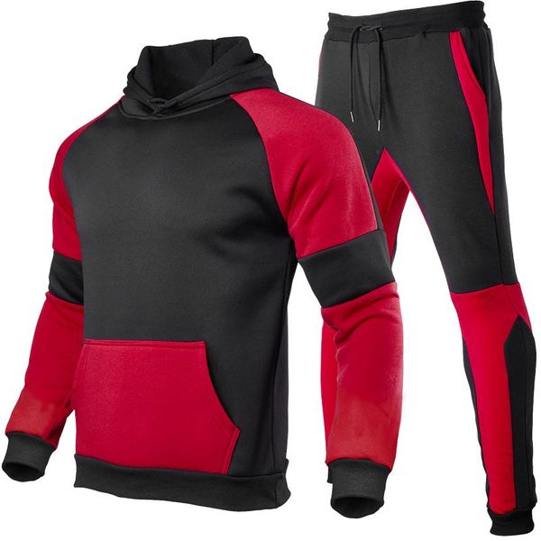 men's tracksuits 2021 fall korean fashion sweater hooded color slim set, Gray
men's tracksuits 2021 fall korean fashion sweater hooded color slim set, Gray