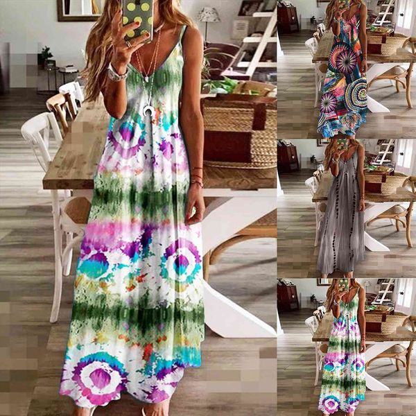 tropical print maxi sleeveless women dress spaghetti strap backless long casual loose summer beach dresses longue robe, Black;gray
tropical print maxi sleeveless women dress spaghetti strap backless long casual loose summer beach dresses longue robe, Black;gray
