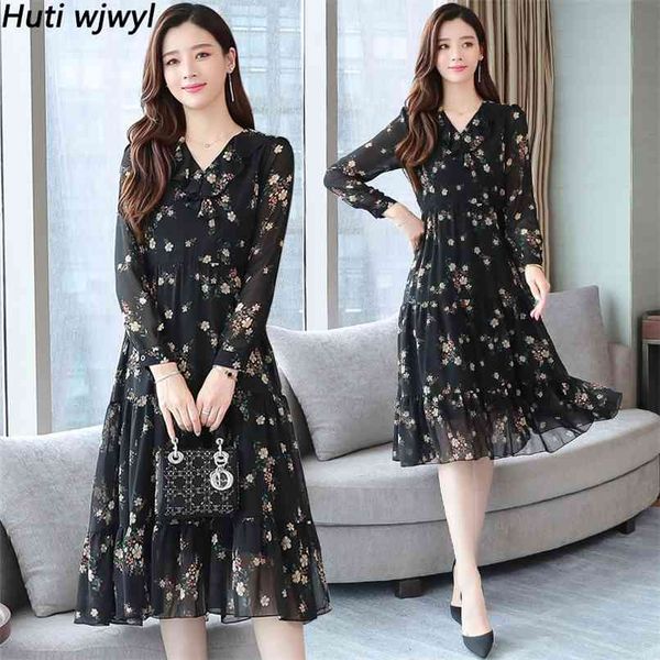 vintage 5xl plus size floral chiffon midi dresses autumn winter print long sleeve dress elegant women bodycon party vestido 210528, Black;gray
vintage 5xl plus size floral chiffon midi dresses autumn winter print long sleeve dress elegant women bodycon party vestido 210528, Black;gray