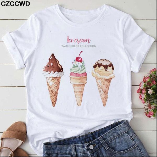 plus size summer cute tricolor ice cream print vogue women t shirt harajuku casual fun t shirt gift for lady yong girl, White
plus size summer cute tricolor ice cream print vogue women t shirt harajuku casual fun t shirt gift for lady yong girl, White