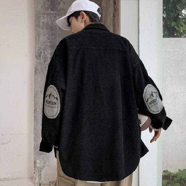 spring and autumn casual men's loose korean fashion ruffian corduroy baseball jacket, Black;brown
spring and autumn casual men's loose korean fashion ruffian corduroy baseball jacket, Black;brown