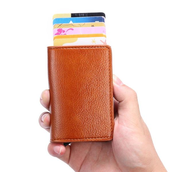 card holders bisi goro aluminium wallets business id case men automatic rfid holder bank wallet, Brown;gray
card holders bisi goro aluminium wallets business id case men automatic rfid holder bank wallet, Brown;gray