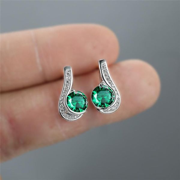 stud vintage female green crystal wedding earrings mystic rainbow round stone rose gold silver color for women, Golden;silver
stud vintage female green crystal wedding earrings mystic rainbow round stone rose gold silver color for women, Golden;silver