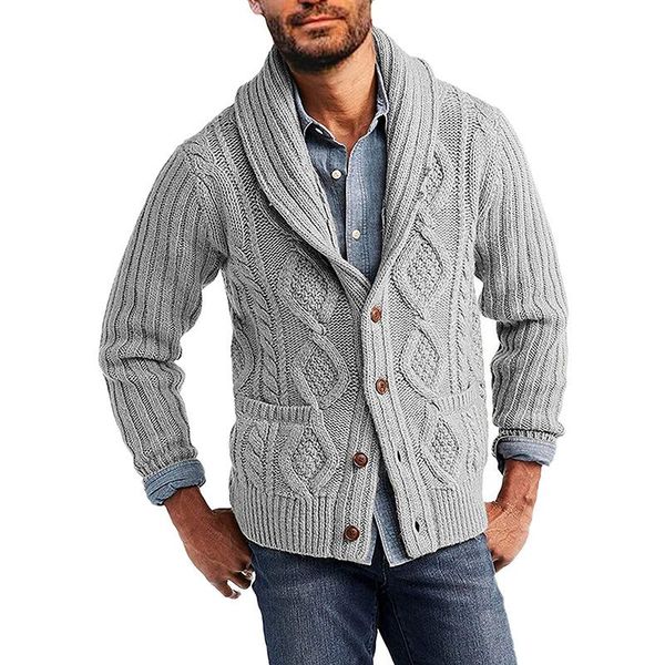 men's sweaters 2022 cardigan solid color long-sleeved knitted jacket coats autumn and winter european american sweater men, White;black
men's sweaters 2022 cardigan solid color long-sleeved knitted jacket coats autumn and winter european american sweater men, White;black