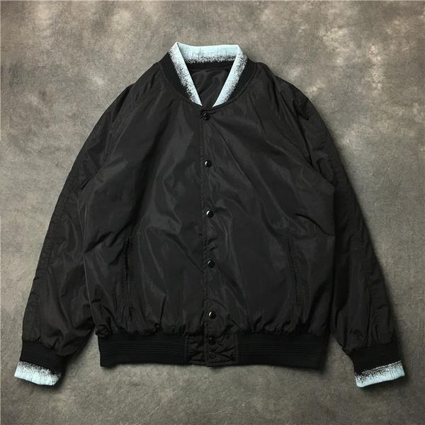 men's jackets 19ss men rib sleeve sea moon reflection high couple baseball coats & abstract digital coat motor #e144, Black;brown
men's jackets 19ss men rib sleeve sea moon reflection high couple baseball coats & abstract digital coat motor #e144, Black;brown