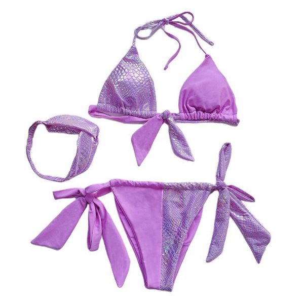 women bikini set with headband snakeskin splicing halter tie knot swimsuit q1ff
women bikini set with headband snakeskin splicing halter tie knot swimsuit q1ff