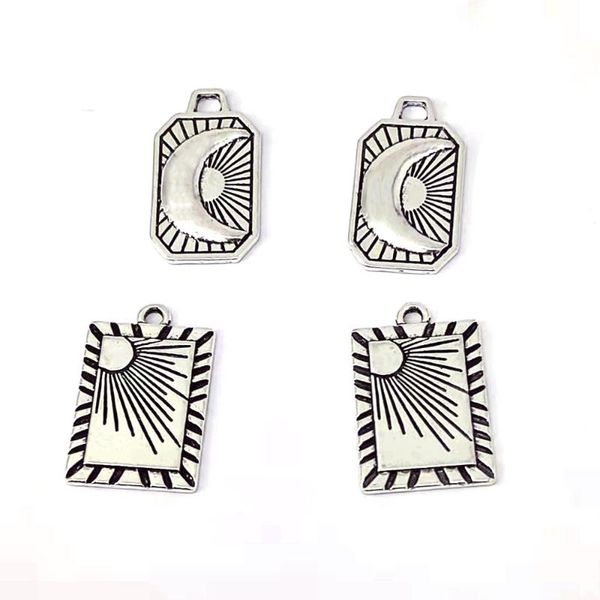 charms 5pcs design diy embossing radiation sun moon pendant charm for women vintage jewelry gift, Bronze;silver 
charms 5pcs design diy embossing radiation sun moon pendant charm for women vintage jewelry gift, Bronze;silver