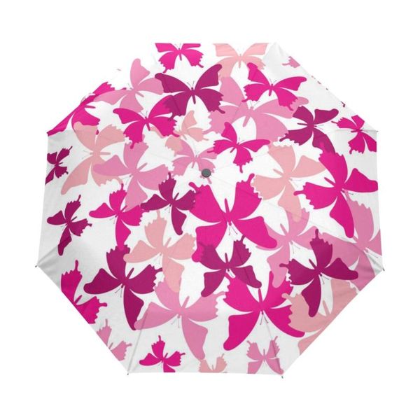 umbrellas foldable romantic butterfly rain women kids parasol umbrella gear sun beach guarda chuva paraguas