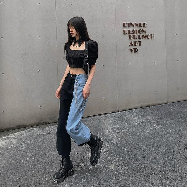 women's jeans women high waist design aesthetic trousers button straight casual panelled all-match denim bf bottom stylish full length, Blue
women's jeans women high waist design aesthetic trousers button straight casual panelled all-match denim bf bottom stylish full length, Blue