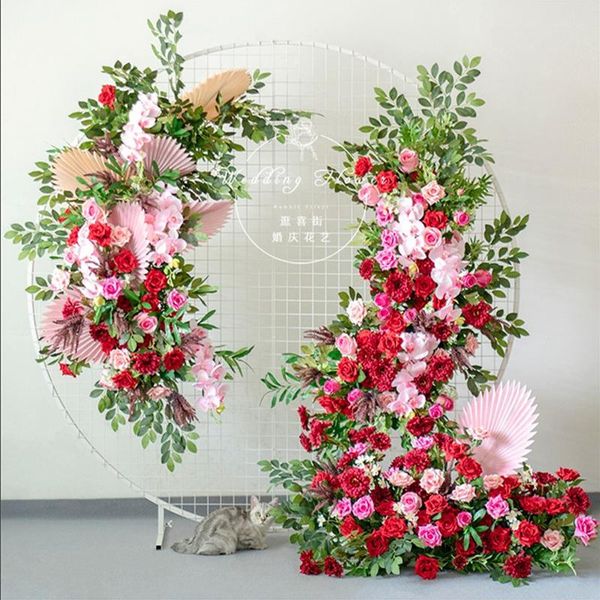 decorative flowers & wreaths customize wedding flower arrangement props artificial row red silk floral arch decoration party window layout
decorative flowers & wreaths customize wedding flower arrangement props artificial row red silk floral arch decoration party window layout