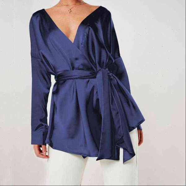 womens shirt elegant satin women blouse v neck long sleeve spring autumn office laday with belt plus size m30586, White
womens shirt elegant satin women blouse v neck long sleeve spring autumn office laday with belt plus size m30586, White