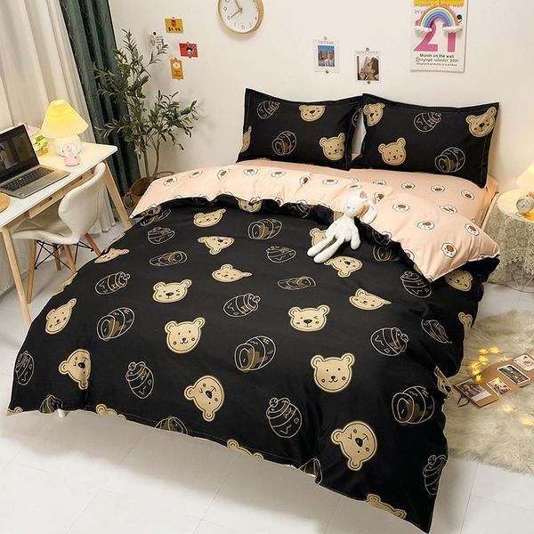 bedding sets kids duvet cover bed sheet set for couple twin king size nordic black cartoon cute bear bedspread on the linen
bedding sets kids duvet cover bed sheet set for couple twin king size nordic black cartoon cute bear bedspread on the linen