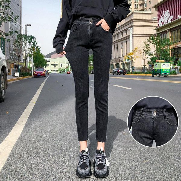 women's jeans spring women's high-waisted skinny pants slim slimming nine-point, Blue
women's jeans spring women's high-waisted skinny pants slim slimming nine-point, Blue