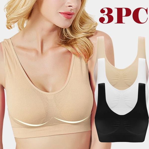 3-pack womens racerback workout sports bra wireremovable padded fitness yoga bralette adjustable shockproof tank vest38, White;black
3-pack womens racerback workout sports bra wireremovable padded fitness yoga bralette adjustable shockproof tank vest38, White;black