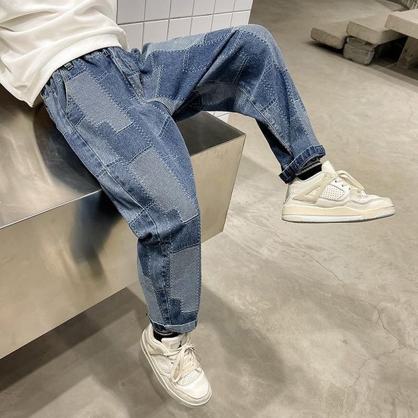 jeans 2021 fashion for teenage boys harm pants clothing kids mid waist loose denim trousers children plaid patchwork bottom, Blue
jeans 2021 fashion for teenage boys harm pants clothing kids mid waist loose denim trousers children plaid patchwork bottom, Blue