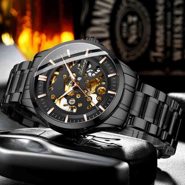 ailach men steampunk skeleton mechanical watch full steel luminous waterproof casual businessmen clock relogio masculino, Slivery;brown
ailach men steampunk skeleton mechanical watch full steel luminous waterproof casual businessmen clock relogio masculino, Slivery;brown