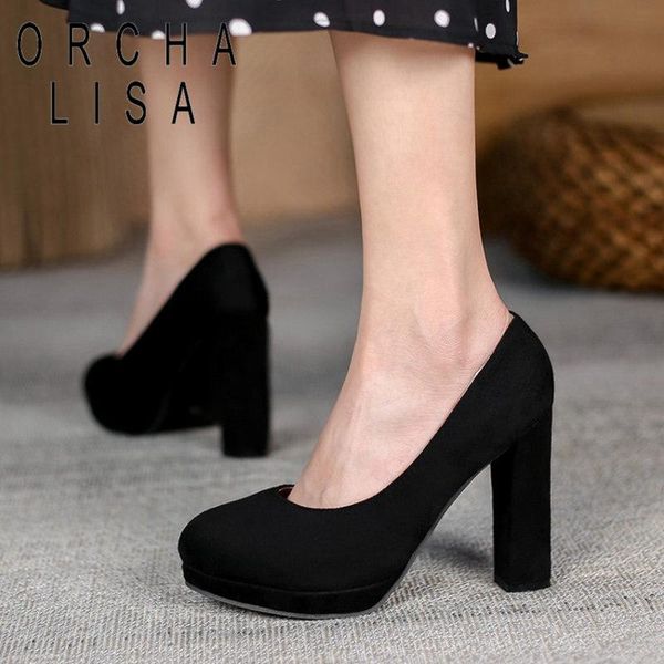 dress shoes orcha lisa 2021 women pumps round toe 10cm block heels bling slip-on classic nubuck concise big size 45 casual spring a3812, Black
dress shoes orcha lisa 2021 women pumps round toe 10cm block heels bling slip-on classic nubuck concise big size 45 casual spring a3812, Black