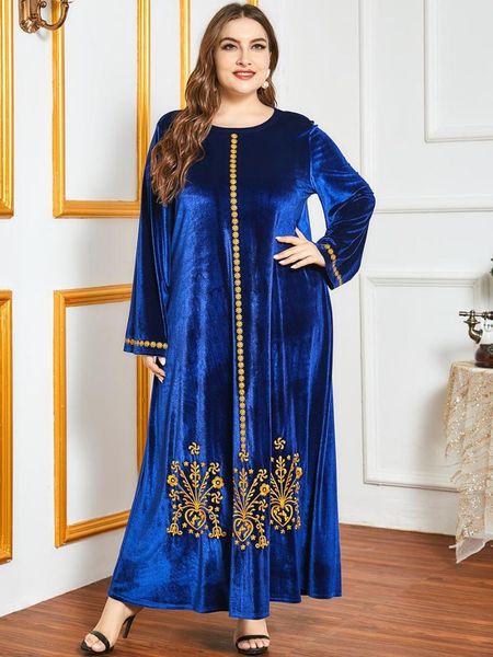 casual dresses fashion thick velvet long dress women's sleeve matching gold embroidery plus size winter -4xl, Black;gray
casual dresses fashion thick velvet long dress women's sleeve matching gold embroidery plus size winter -4xl, Black;gray