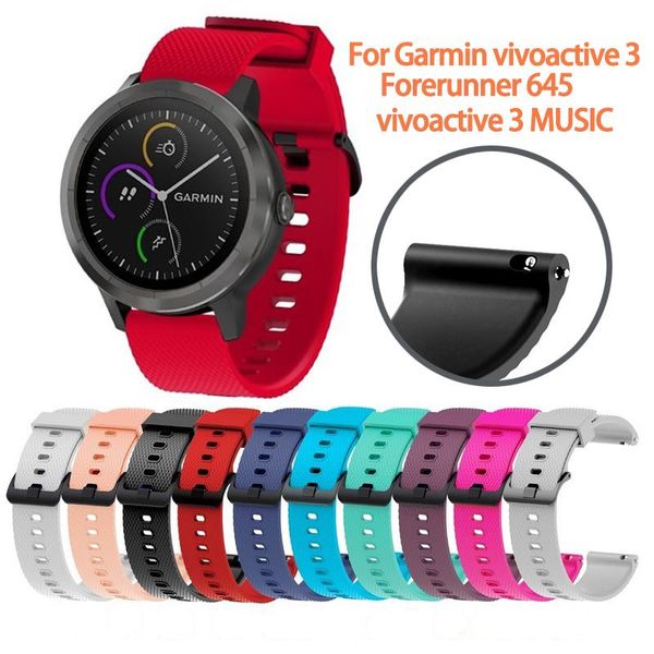 watch bands 20mm silicone band for garmin vivoactive 3 forerunner 645 wrist strap replacement watchband vivoactive3 wristband, Black;brown
watch bands 20mm silicone band for garmin vivoactive 3 forerunner 645 wrist strap replacement watchband vivoactive3 wristband, Black;brown