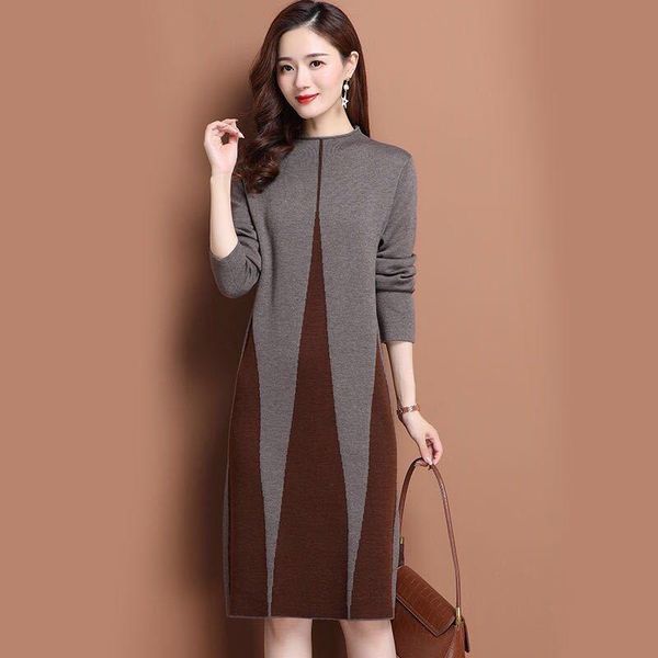 casual dresses women 2021 autumn winter fashion sweater dress pullovers female warm knitted lady long sleeve vestidos d97, Black;gray
casual dresses women 2021 autumn winter fashion sweater dress pullovers female warm knitted lady long sleeve vestidos d97, Black;gray