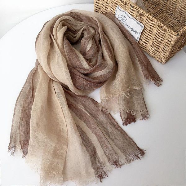 scarves men scarf in four seansons striped linen summer women sun-resistant shawl 2021 fashion stole mls009 60x190cm, Blue;gray
scarves men scarf in four seansons striped linen summer women sun-resistant shawl 2021 fashion stole mls009 60x190cm, Blue;gray