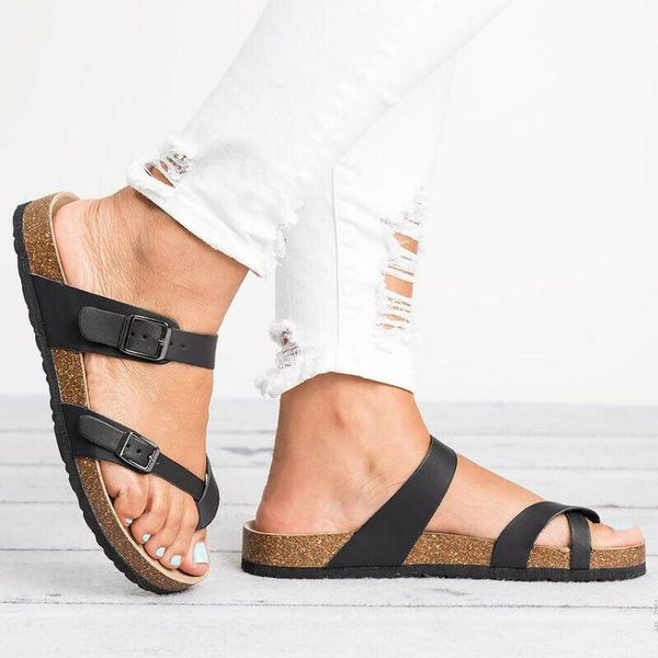 sandals women open toe slide buckle t-strap platform flip flop anti-slip breathable beach slipper shoes soft sole loafers, Black
sandals women open toe slide buckle t-strap platform flip flop anti-slip breathable beach slipper shoes soft sole loafers, Black