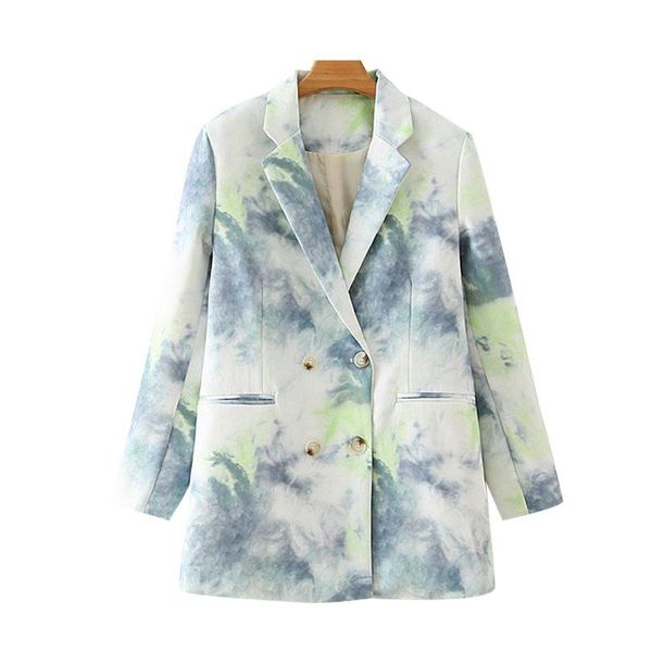 women's suits & blazers autumn women vintage british style tie-dye print double breasted blazer coat casual long sleeve pockets female, White;black
women's suits & blazers autumn women vintage british style tie-dye print double breasted blazer coat casual long sleeve pockets female, White;black
