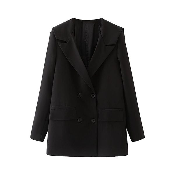 women's suits & blazers causal women solid black ladies double breasted polyester jacket streetwear female chic pocket jackets, White;black
women's suits & blazers causal women solid black ladies double breasted polyester jacket streetwear female chic pocket jackets, White;black
