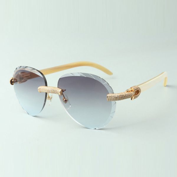 2022 exquisite classic micro-pave diamond sunglasses 3524027, natural white buffalo horn temples glasses, size: 18-140 mm, White;black
2022 exquisite classic micro-pave diamond sunglasses 3524027, natural white buffalo horn temples glasses, size: 18-140 mm, White;black