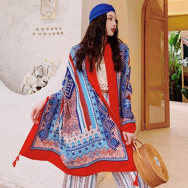 scarves ethnic wind scarf female tassel printing large shawl spring autumn travel seaside holiday sunscreen beach big size, Blue;gray
scarves ethnic wind scarf female tassel printing large shawl spring autumn travel seaside holiday sunscreen beach big size, Blue;gray
