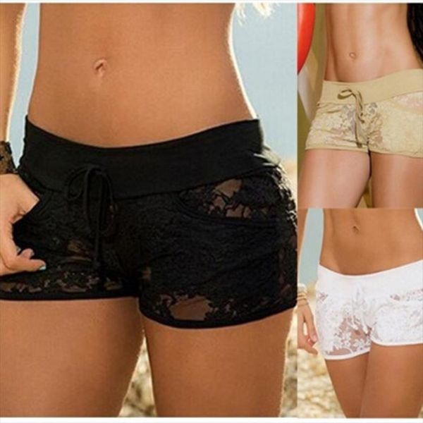 summer fashion hollow out womens rompers lace shorts casual floral sheer panty elastic party travel drawstring, Black;white
summer fashion hollow out womens rompers lace shorts casual floral sheer panty elastic party travel drawstring, Black;white