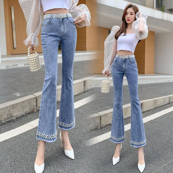 women's jeans women 2021 spring fashion skinny stretch female high waist slim flare pants ladies embroidered flares trousers p130, Blue
women's jeans women 2021 spring fashion skinny stretch female high waist slim flare pants ladies embroidered flares trousers p130, Blue