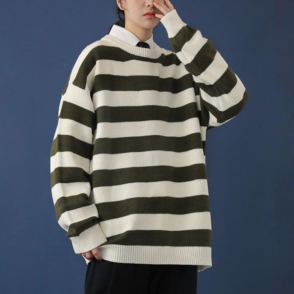 men's sweaters neploha 2021 autumn winter contrast striped sweater o-neck streetwear casual male loose fashion pullover unisex, White;black
men's sweaters neploha 2021 autumn winter contrast striped sweater o-neck streetwear casual male loose fashion pullover unisex, White;black