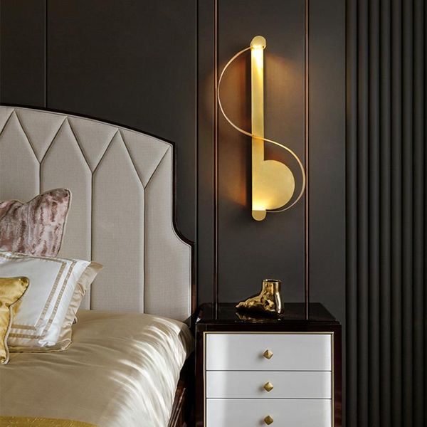 fkl nordic copper wall lamp simple s-shaped note creative living room corridor light luxury bedroom art bedside lamps
fkl nordic copper wall lamp simple s-shaped note creative living room corridor light luxury bedroom art bedside lamps
