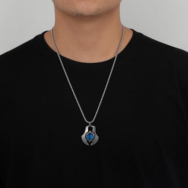 chains necklace for man fashion devil's eye pendant personality stainless steel square bead chain titanium temperament, Silver
chains necklace for man fashion devil's eye pendant personality stainless steel square bead chain titanium temperament, Silver