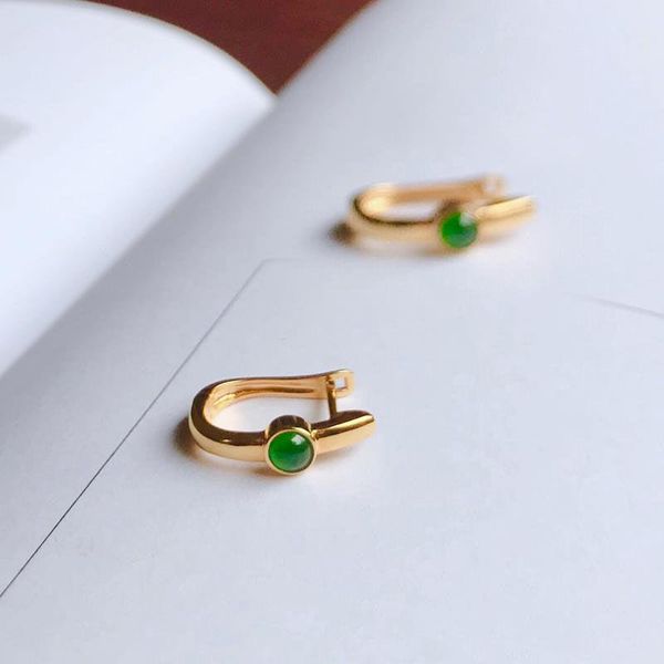 stud designer unique creative silver inlaid natural green chalcedony egg round earrings small charm ladies jewelry, Golden;silver
stud designer unique creative silver inlaid natural green chalcedony egg round earrings small charm ladies jewelry, Golden;silver