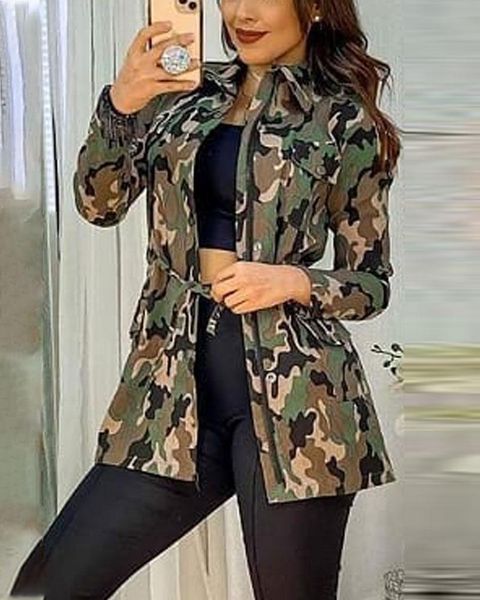 women's jackets jacket camouflage print fashion casual long sleeve zipper up coat 2021, Black;brown
women's jackets jacket camouflage print fashion casual long sleeve zipper up coat 2021, Black;brown