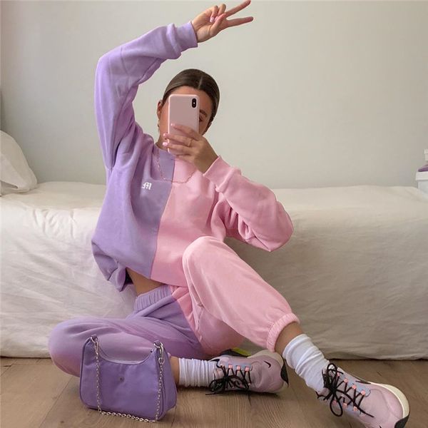 patchwork pink casual sweatpants women pocket skinny high waist pants capris fashion sweat cute joggers streetwear, Black;white
patchwork pink casual sweatpants women pocket skinny high waist pants capris fashion sweat cute joggers streetwear, Black;white