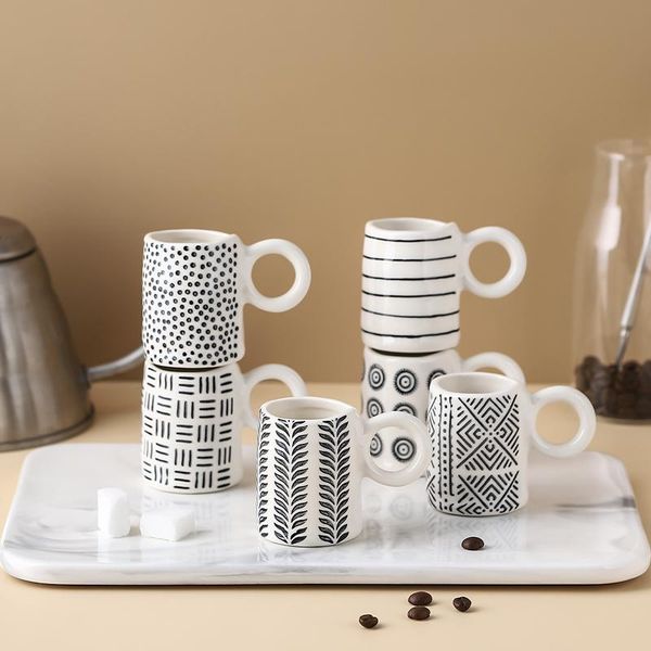 mugs nordic handpainted geometric pattern espresso cups ceramic coffee or tea kitchen office tableware microwave dishwasher safe
mugs nordic handpainted geometric pattern espresso cups ceramic coffee or tea kitchen office tableware microwave dishwasher safe