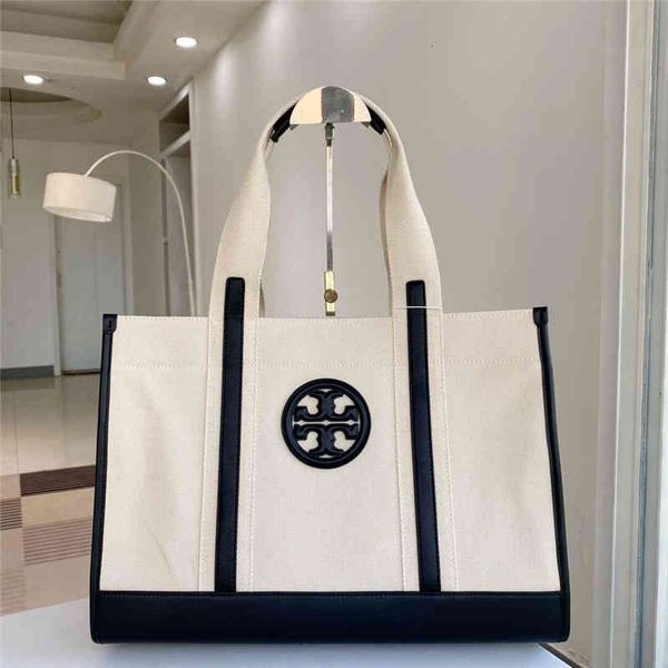 tb new women's canvas tote shopping bag t-shaped leather decoration large one shoulder portable
tb new women's canvas tote shopping bag t-shaped leather decoration large one shoulder portable
