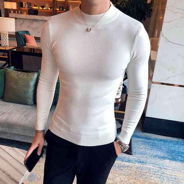 2021 half turtleneck sweater pullover long sve new fashion pure color slim warm bottoming shirt men's brand cloth, Black
2021 half turtleneck sweater pullover long sve new fashion pure color slim warm bottoming shirt men's brand cloth, Black